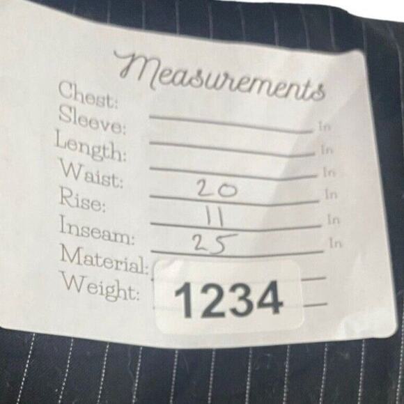 Lane Bryant Pinstripe Straight Leg Cropped Stretch Trouser Pant Pockets 18 Black - Picture 7 of 15